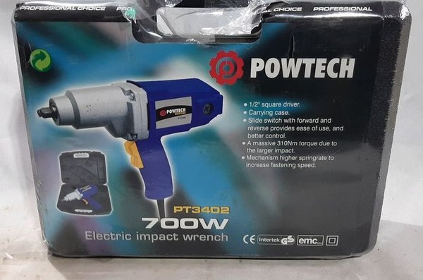 Pistola de Impacto Eléctrica Powtech 700W PT3402 con Maletín