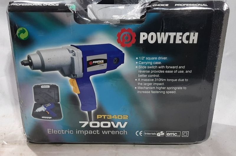 Pistola de Impacto Eléctrica Powtech 700W PT3402 con Maletín