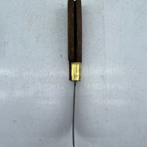 Navaja Francesa Antigua Hoja Acero Carbono Mango Madera - imagen 6