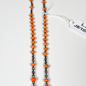 Rosario de Plata y Coral con Dije de la Virgen y Crucifijo - imagen 5