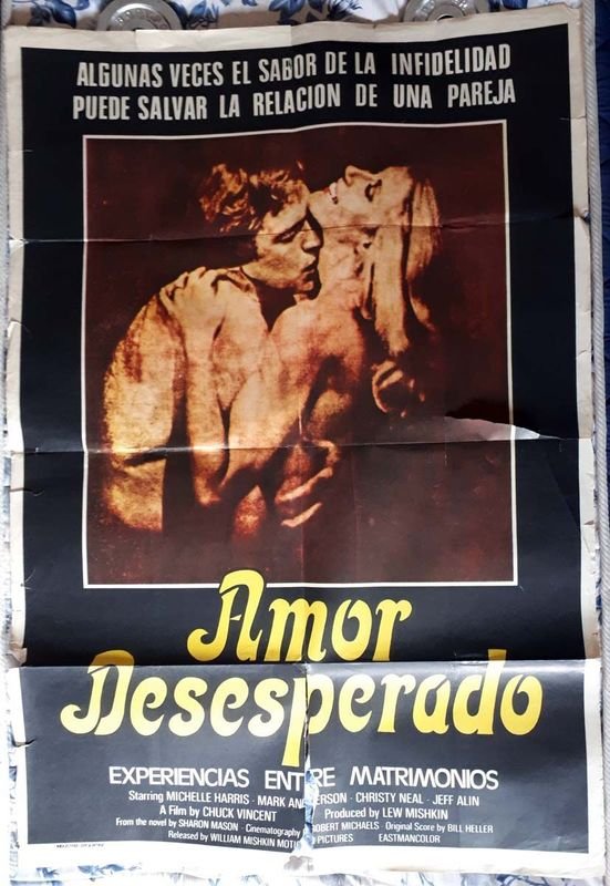 Poster Original "Amor Desesperado" (1983) - Michelle Harris, Chuck Vincent
