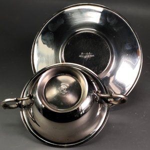 Juego de 6 Tazas para Consomé con Platos en Plateado - imagen 9