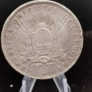 Moneda de Plata 1 Peso Uruguay 1893 - Coleccionismo Numismático - imagen 4