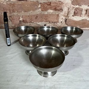 Set de 6 Flaneras de Acero Inoxidable con Pie - imagen 4