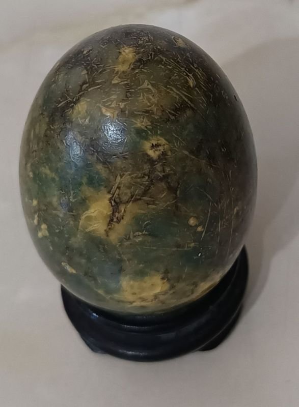 Huevo de Piedra JASPE Sangre de Dragón - Una Pieza de Arte - imagen 2