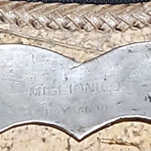 Cinto de Cuero Crudo con Apliques de Plata y Oro, Sellado Miglionico - imagen 4