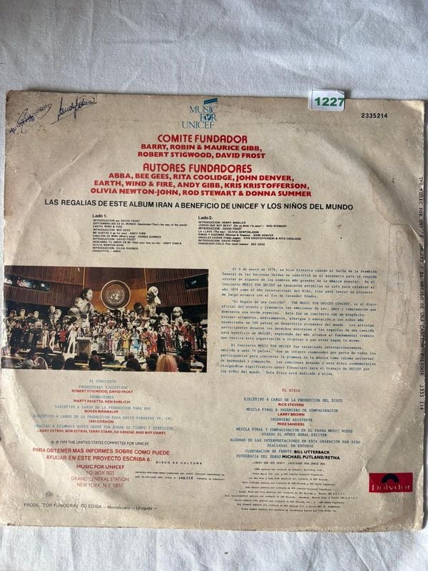 Disco de Vinilo "The Music for UNICEF Concert" - El Regalo de una Canción - imagen 1