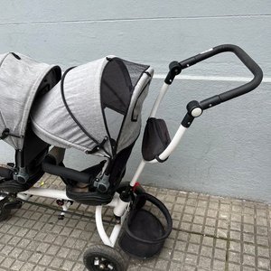 Triciclo Doble "Expert" para Bebés - Gris y Negro - imagen 5