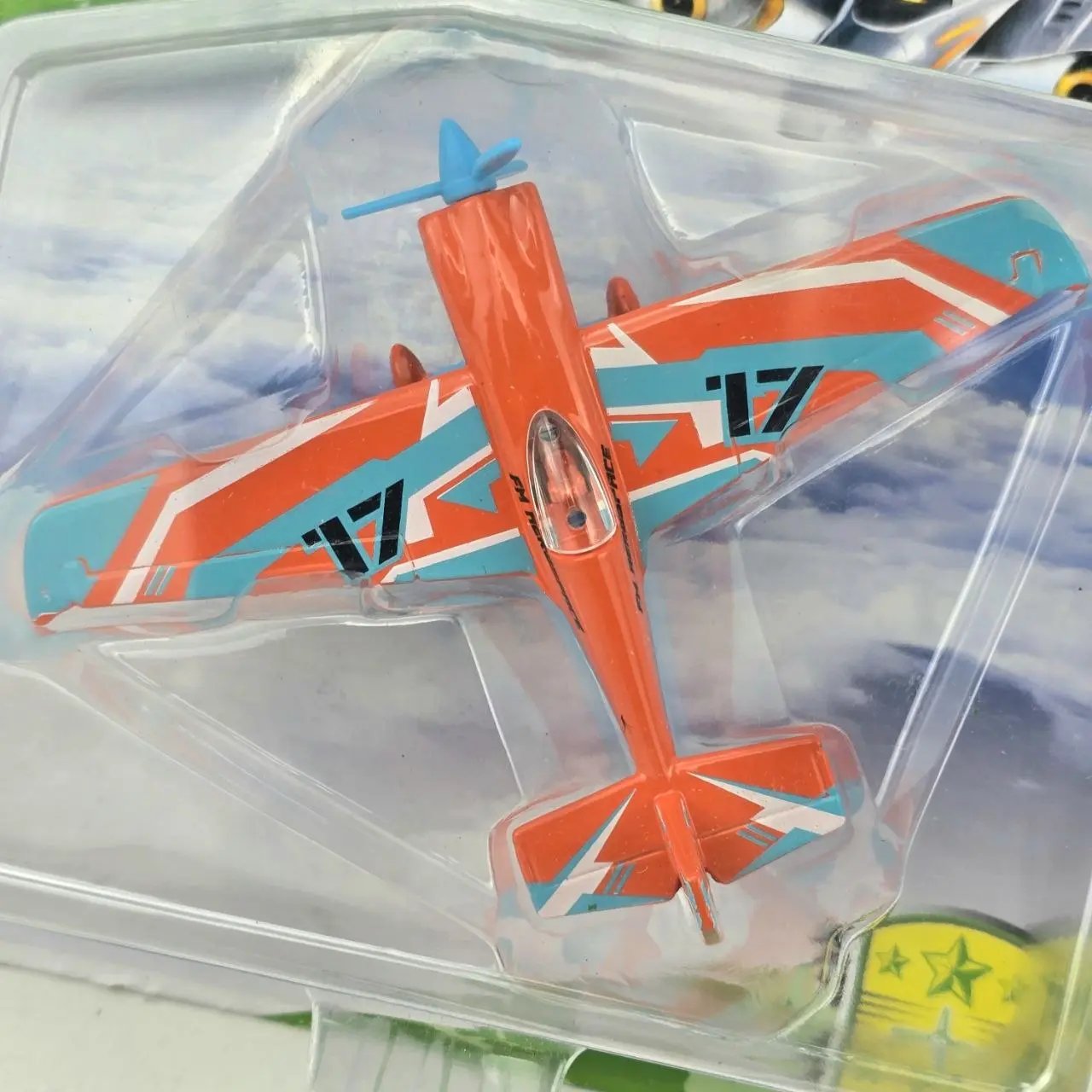 Avión Miniatura Polistil "Air Cutter" Naranja y Celeste