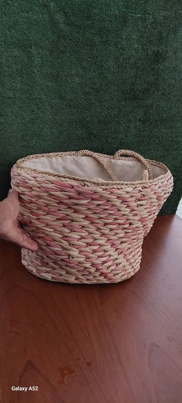 Bolsa de Wicker Colorida y Hecha a Mano - imagen 3