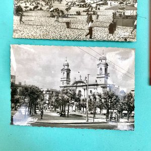 Lote de 3 Postales Antiguas de Montevideo: Palacio Salvo y Catedral - imagen 3