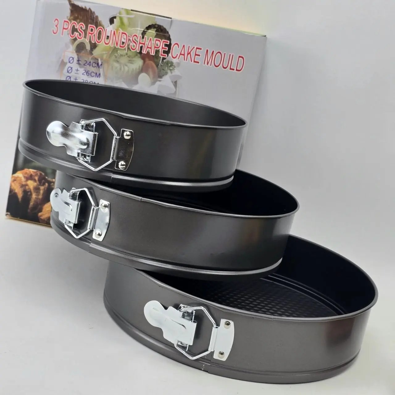 Set de 3 Moldes Desmontables para Torta Redondos