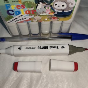 Set de 24 Marcadores Doble Punta KIKYOU Nuevos en Caja Transparente - imagen 3