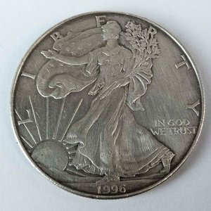 Lote siguiente: Moneda de Plata de 1 Onza de EE.UU. "Liberty" 1996 - 31.1g