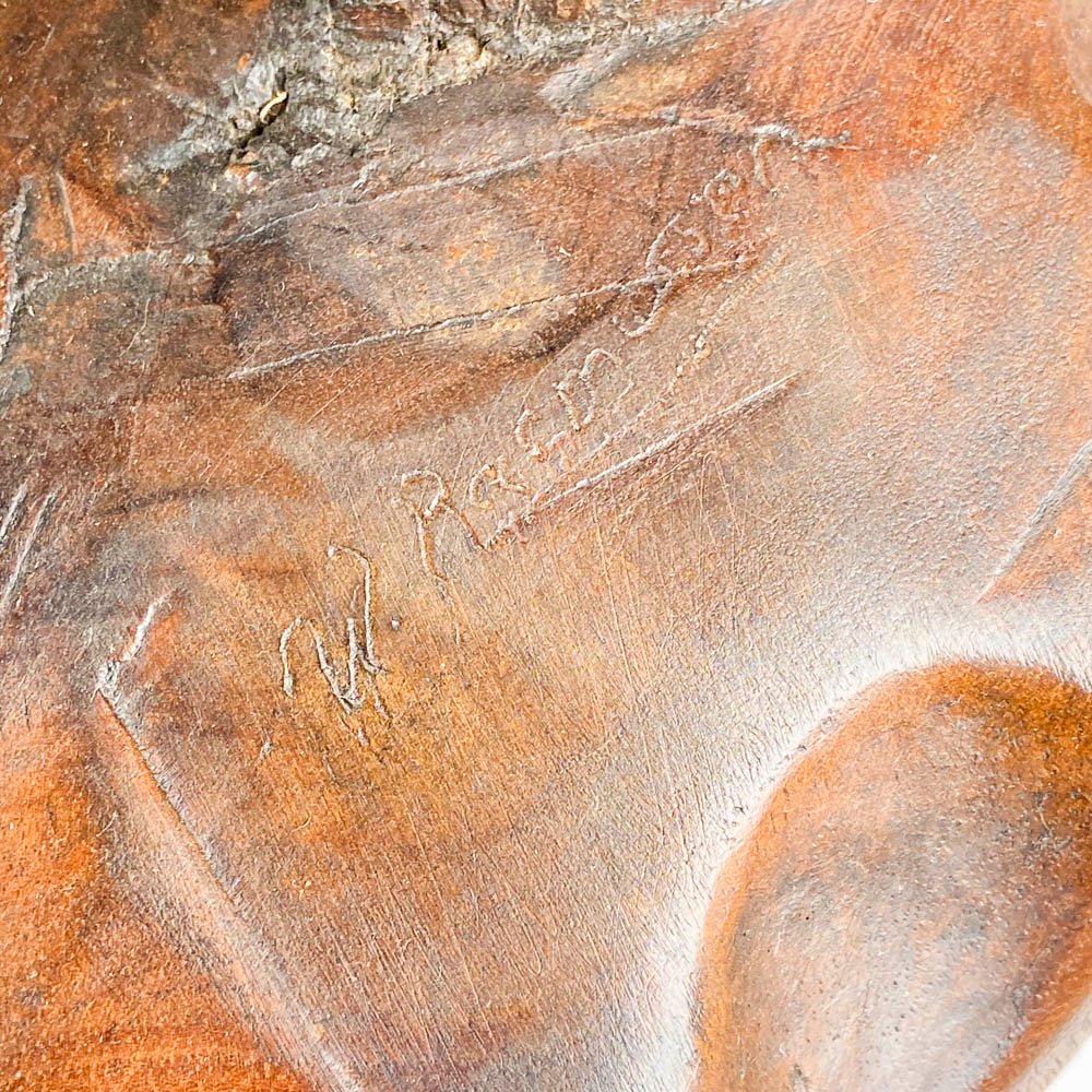 Estatua de madera firmada O.V. Rasmussen - imagen 4