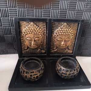 Set Decoración Zen: Portavelas y Figuras de Buda - imagen 5