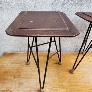 Juego de 2 Taburetes Metálicos con Asiento de Madera - imagen 3