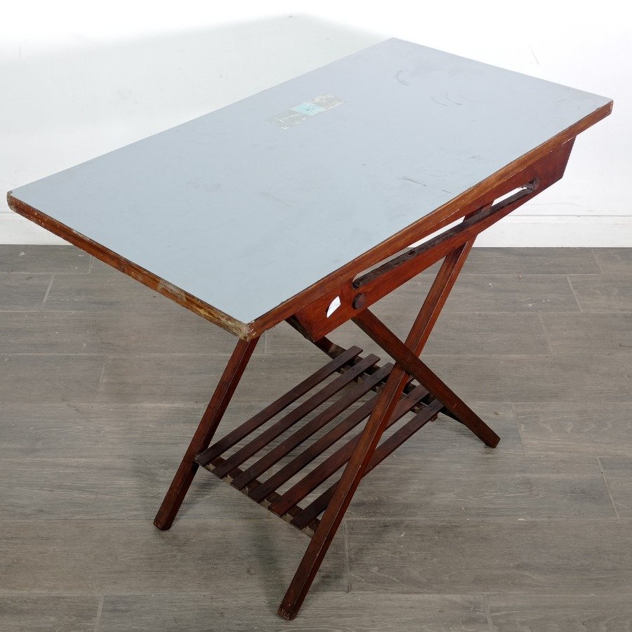 Mesa plegable en madera de cedro con tapa en cárnica - imagen 4