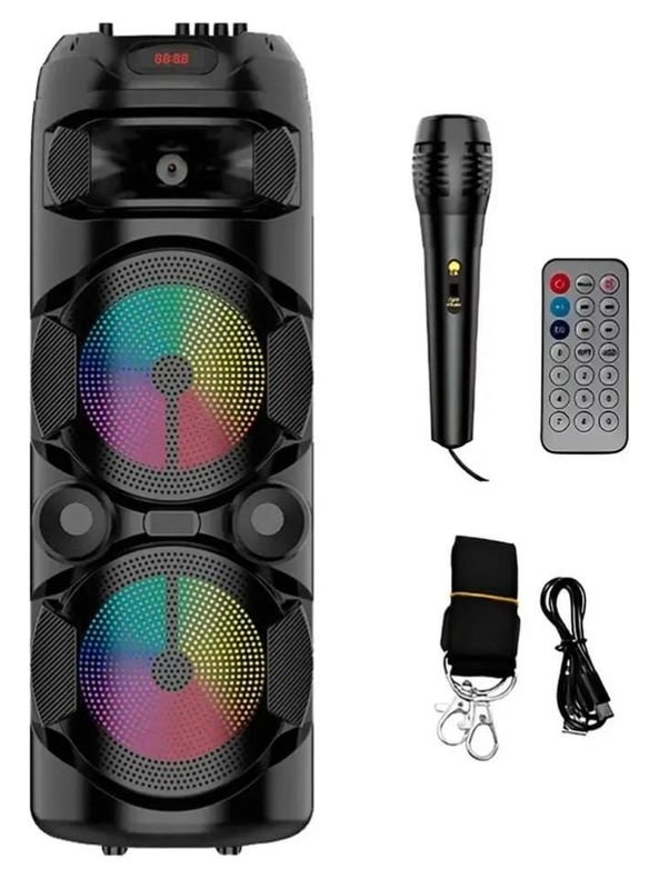 Parlante Bluetooth con Luz LED RGB, Micrófono y Control Remoto