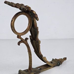 Ménsula Francesa Antigua en Bronce con Detalle de Guirnalda - imagen 6