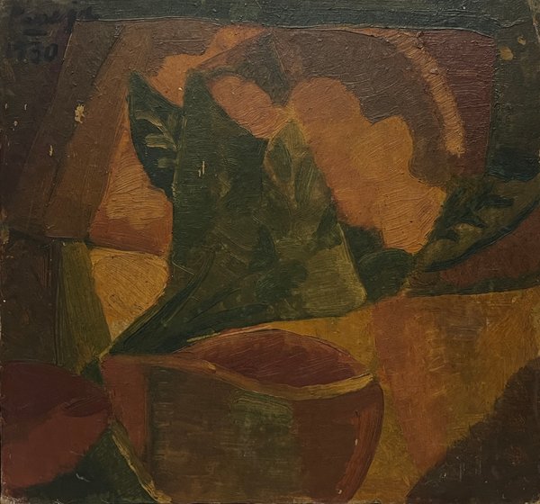 Óleo "Sin Título" de Miguel Ángel Pareja, Firmado y Fechado 1930