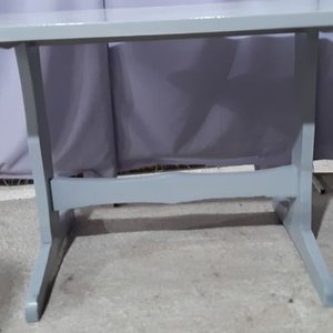 Mesa de Comedor Rectangular de Madera Pintada en Gris - imagen 2