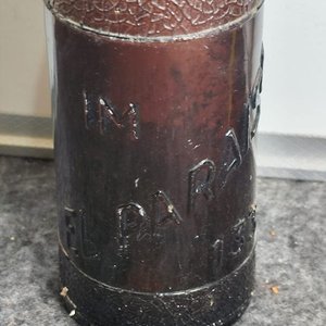 Botella Antigua "El Paraíso" Ámbar Coleccionable - imagen 3