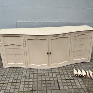 Aparador Bajo Blanco Patinado con 10 Cajones y 2 Puertas - imagen 1