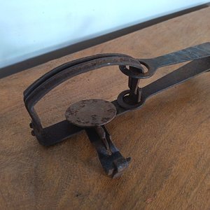 Trampa para Cazar Antigua de Metal con Cadena - imagen 5