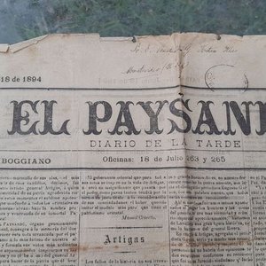 Diario "El Paysandú" del 18 de Julio de 1894: Contenido sobre Artigas y comentario inédito de su hija - imagen 1
