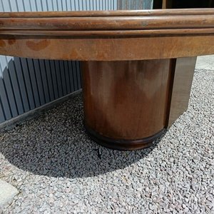 Mesa Oval Grande de Madera con Base - imagen 5
