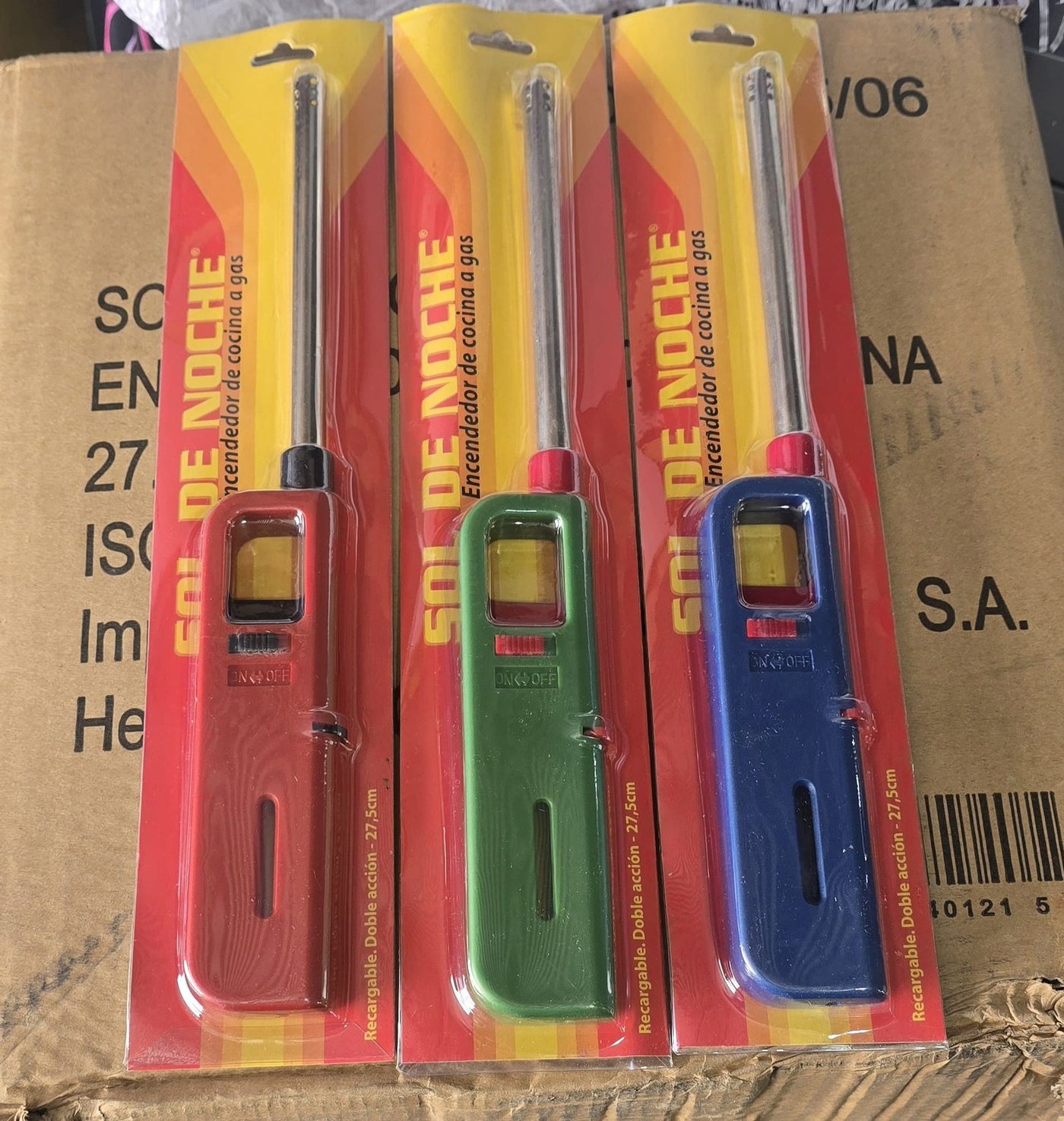Encendedores Recargables Sol de Noche (Set de 3)