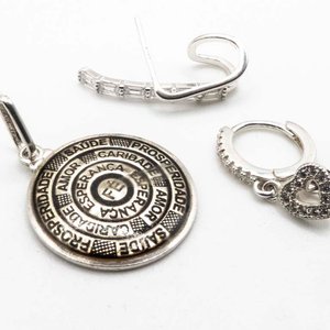 Lote de 5 Piezas de Plata: Colgante y 4 Aretes Diferentes - imagen 2