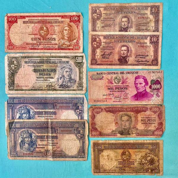 Lotes de billetes antiguos de Uruguay - imagen 1
