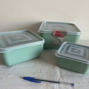 Juego de 3 Tupper "UZ" Mint con Tapa Hermética - imagen 3
