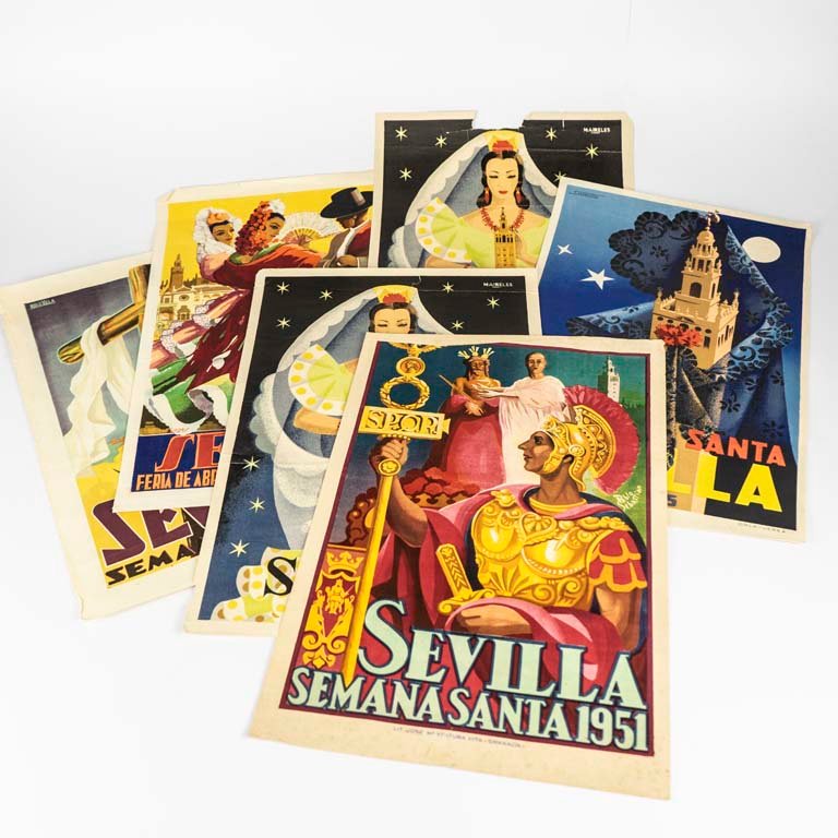 Lote siguiente: Colección de Afiches de la Semana Santa en Sevilla