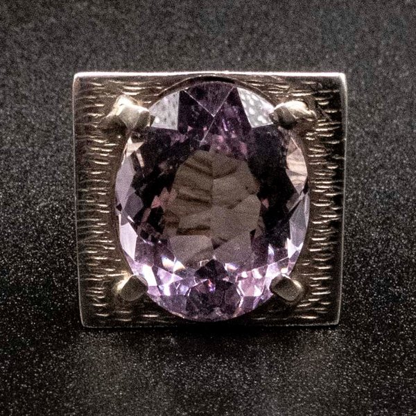 Anillo de Plata 950 con Amatista Grande - imagen 1
