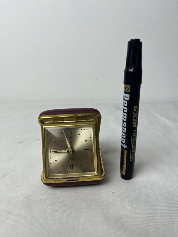 Reloj de viaje de oro con reloj de bolsillo y bolígrafo - imagen 5