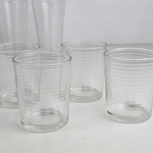 Juego de Vasos de Vidrio Rayado Modernos - imagen 5