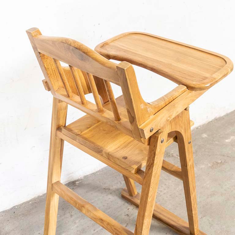 Silla alta plegable para bebé con avería en la madera - imagen 3