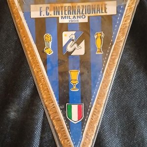 Par de Banderines Vintage Fútbol Italiano: AC Milan e Inter de Milán - imagen 3