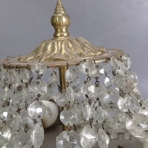 Colgante de Techo Bronce y Vidrio Estilo "Bolsa" con 3 Luces - imagen 3