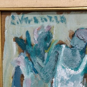 Eduardo Vernazza: Óleo sobre Fibra "Danza" con Marco Dorado - imagen 4