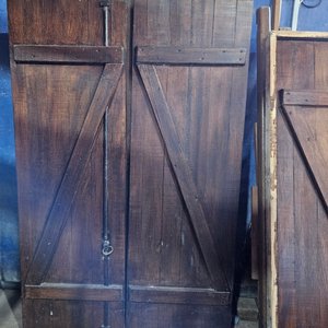 3 postigos madera maciza, 1 con marco - imagen 3