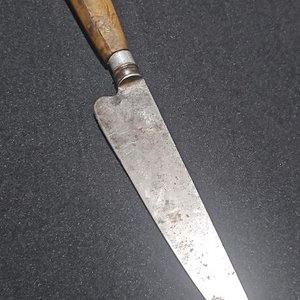 Cuchillo Antiguo RAAL Hoja de Acero con Cabo de Guampa Rubia - imagen 3