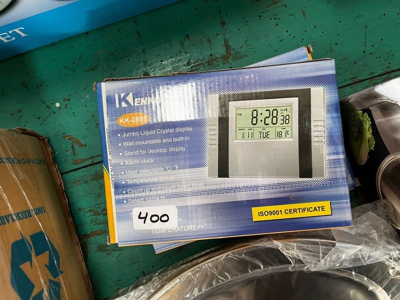 Reloj Despertador Digital Kenko KK-2805 con Calendario y Temperatura