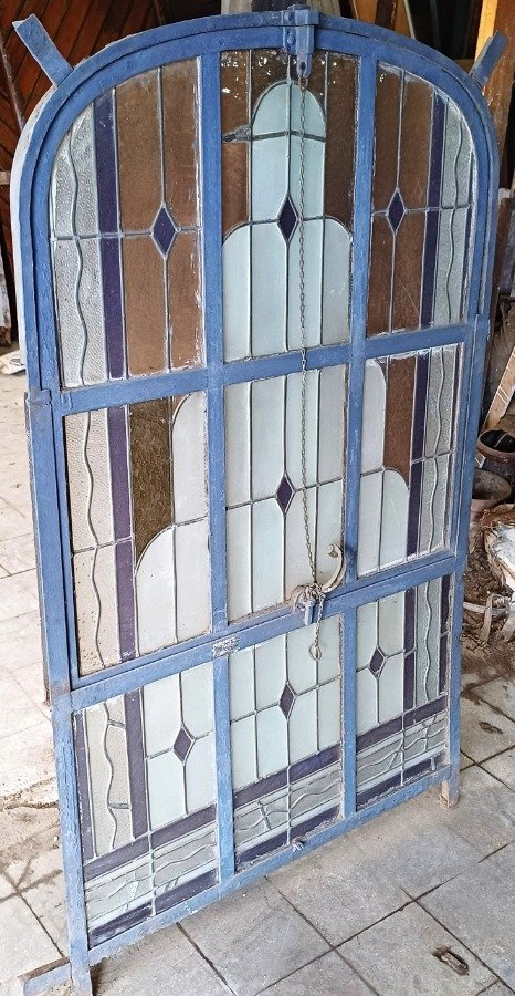 Ventana de vidrio con vitraux en carpintería de hierro - imagen 6