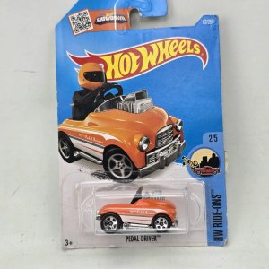 Hot Wheels Pedal Driver Naranja y Blanco - imagen 1