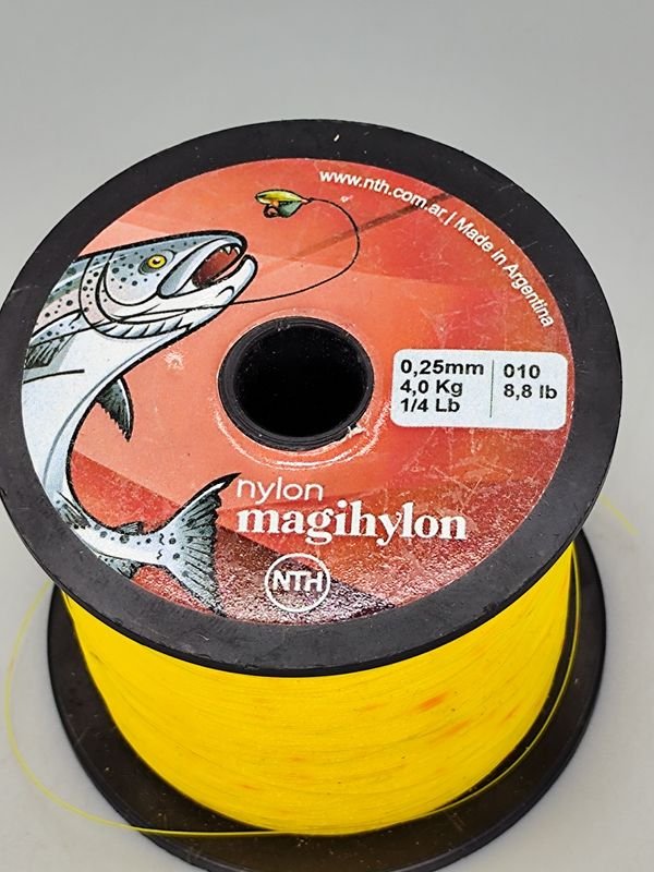 Carretel de Tanza NTH Maghylon Amarillo 0.25mm Resistencia 4kg