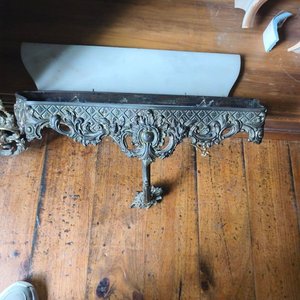 Espejo Dressoire Antiguo de Bronce y Mármol - imagen 2